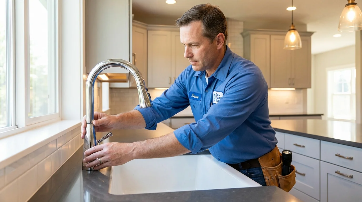 Kitchen faucet installation by Johns Plumbing LLC in Citronelle