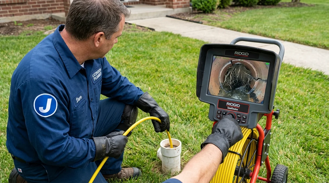 Sewer camera inspection being performed by Johns Plumbing LLC in Citronelle